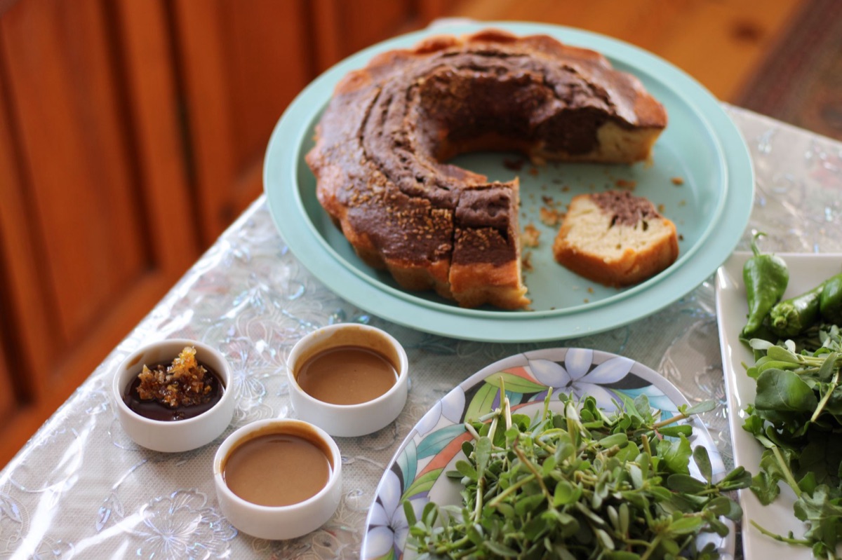 Disco de chá Pu-erh prensado tradicional.