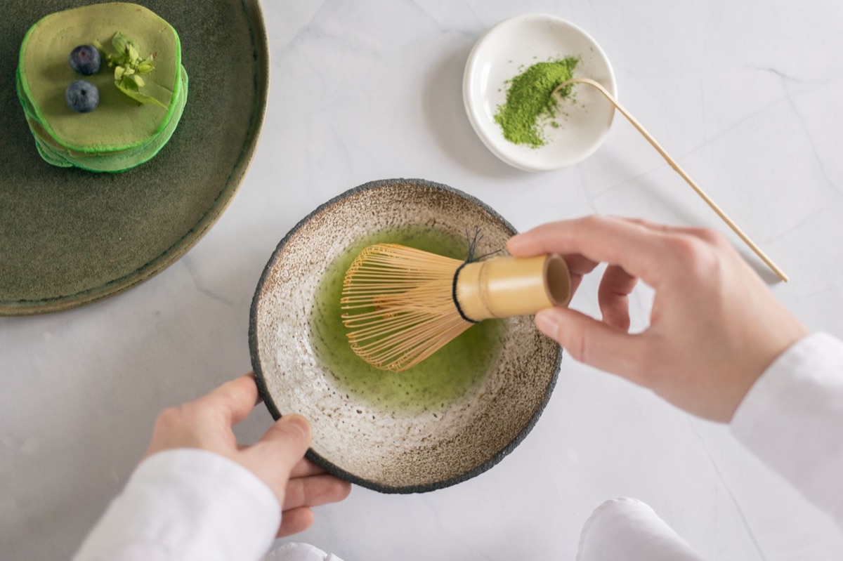 Ingredientes de matcha para productos de belleza