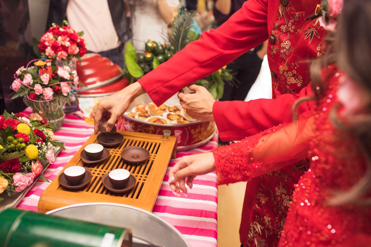 Tea ceremony with two people