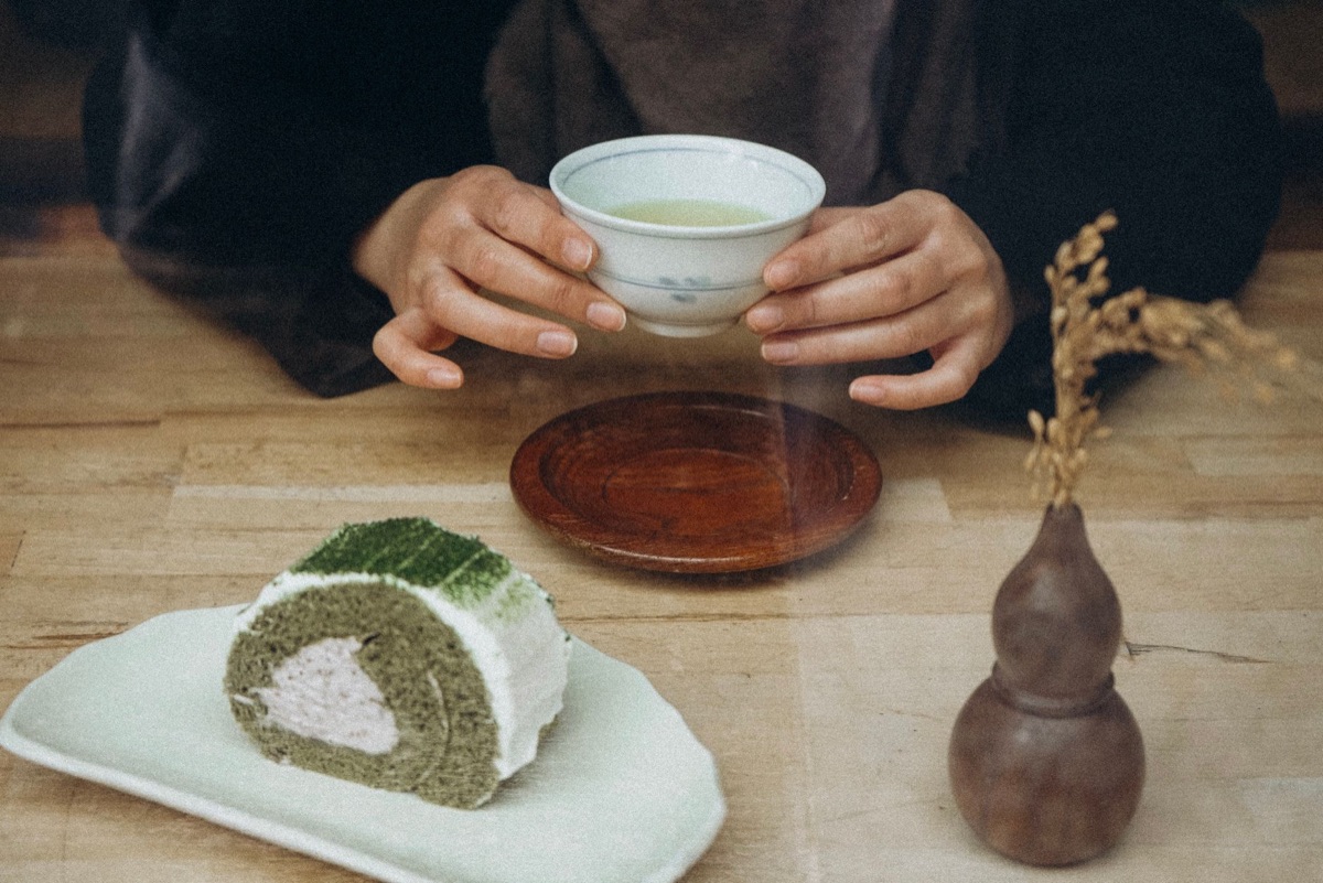 Garniture de matcha pour dessert moderne