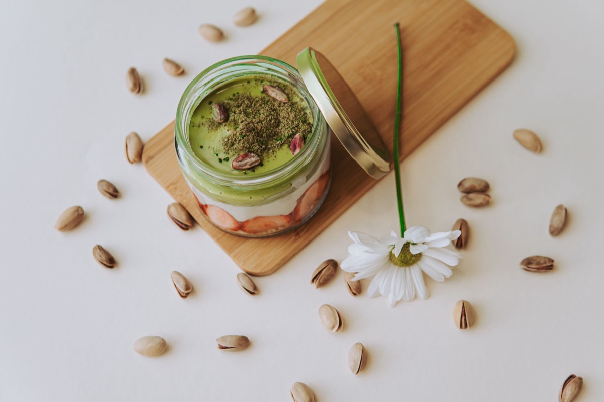 Matcha em sobremesa moderna