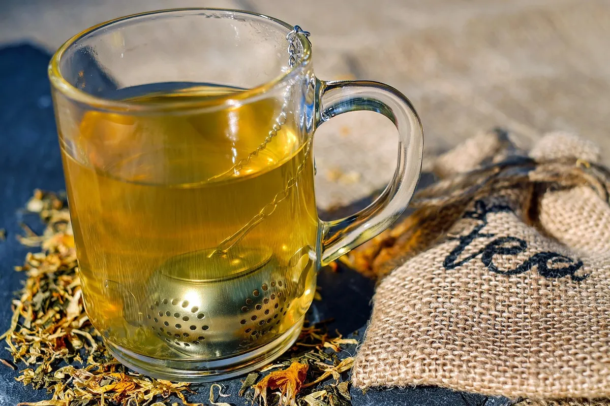 tea, tea infuser, cup, glass, infuser, drink, hot drink, tea cup, beverage, mug