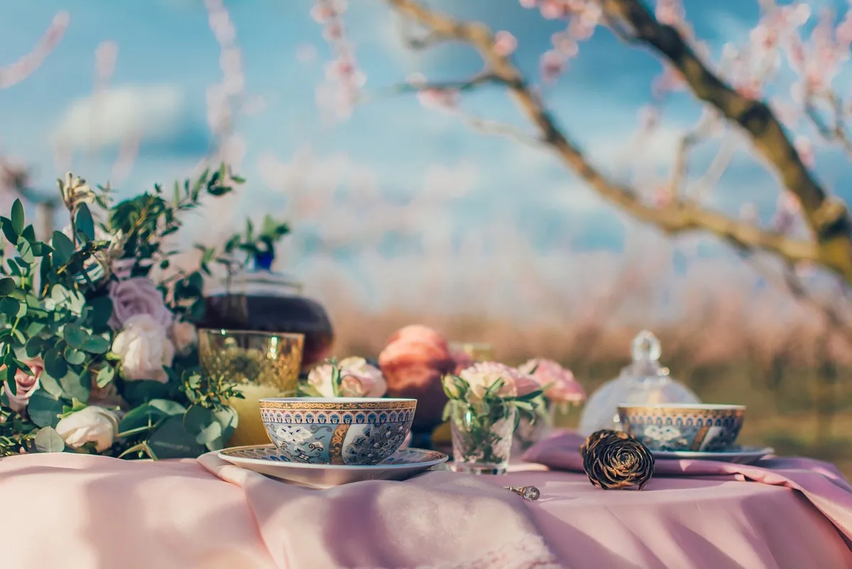 tea, cup, drink, table, tea cup, traditional, nature, outdoors